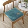 Winter Chair Cushion Warm Sherpa Anti-Slip with Fixing Straps Square Shape Office School Car Chair Seat Pad Dinning Chair Protective Pad