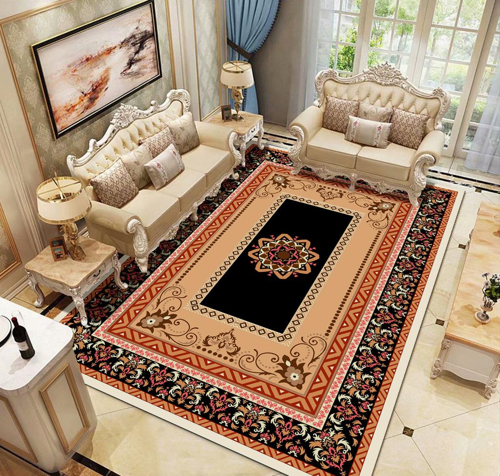 New Retro Persian Abstract Bedroom Living Room Carpet Bohemian Ethnic Style Coffee Table Sofa Carpet Bedside Carpet