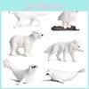 Wildlife Bear Polar Animal Mini Figures Model Set For Educational And Use Gift