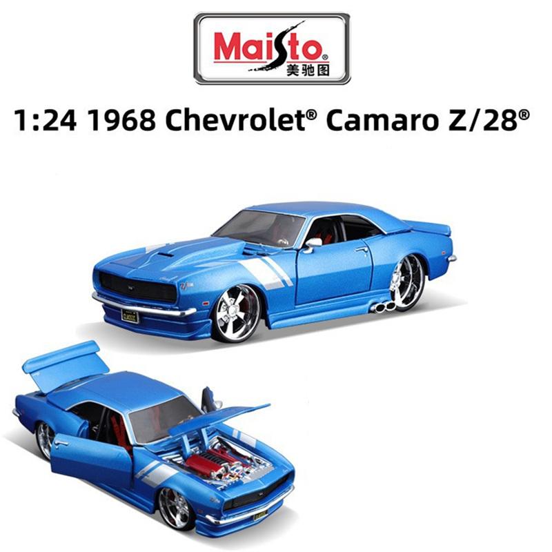 Maisto 1:24 Chevrolet Camaro Z/28 1968 Alloy Sports Car Model Diecasts Metal Racing Vehicles Car Model Simulation Kids Toys Gift