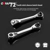 Motorcycle Mini 1/4 Ratchet Wrench Tool Double Ended Quick Socket Ratchet Wrench Screwdriver Hex Torque Wrenches Set Accessories