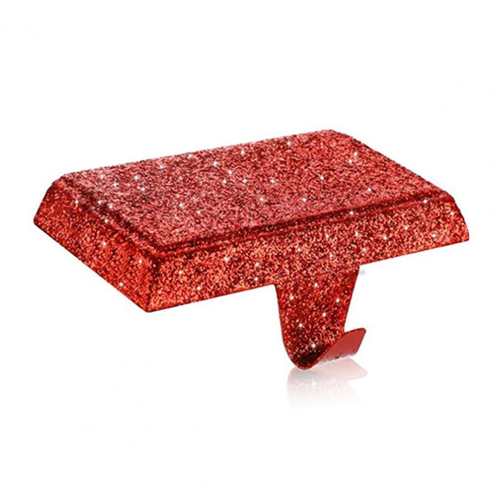 Elegant Holiday Stocking Holder Stocking Hanger Mantel Hook Metal Christmas Stocking Holder Set for Mantle Fireplace for Holiday