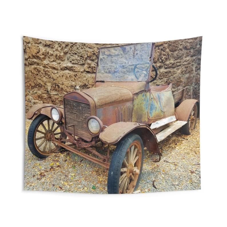 Time Rust tapestry 75x100 чёрный