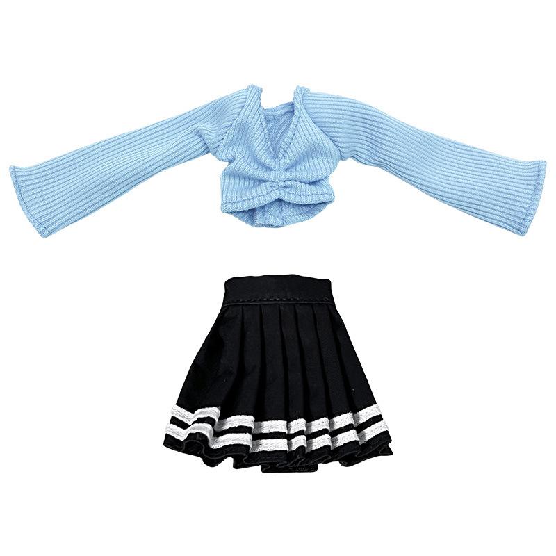 30Cm Lady Doll'S Pleated Skirt Clothes Suit For 1/6 Doll Accessories Dress Up Toys For Children