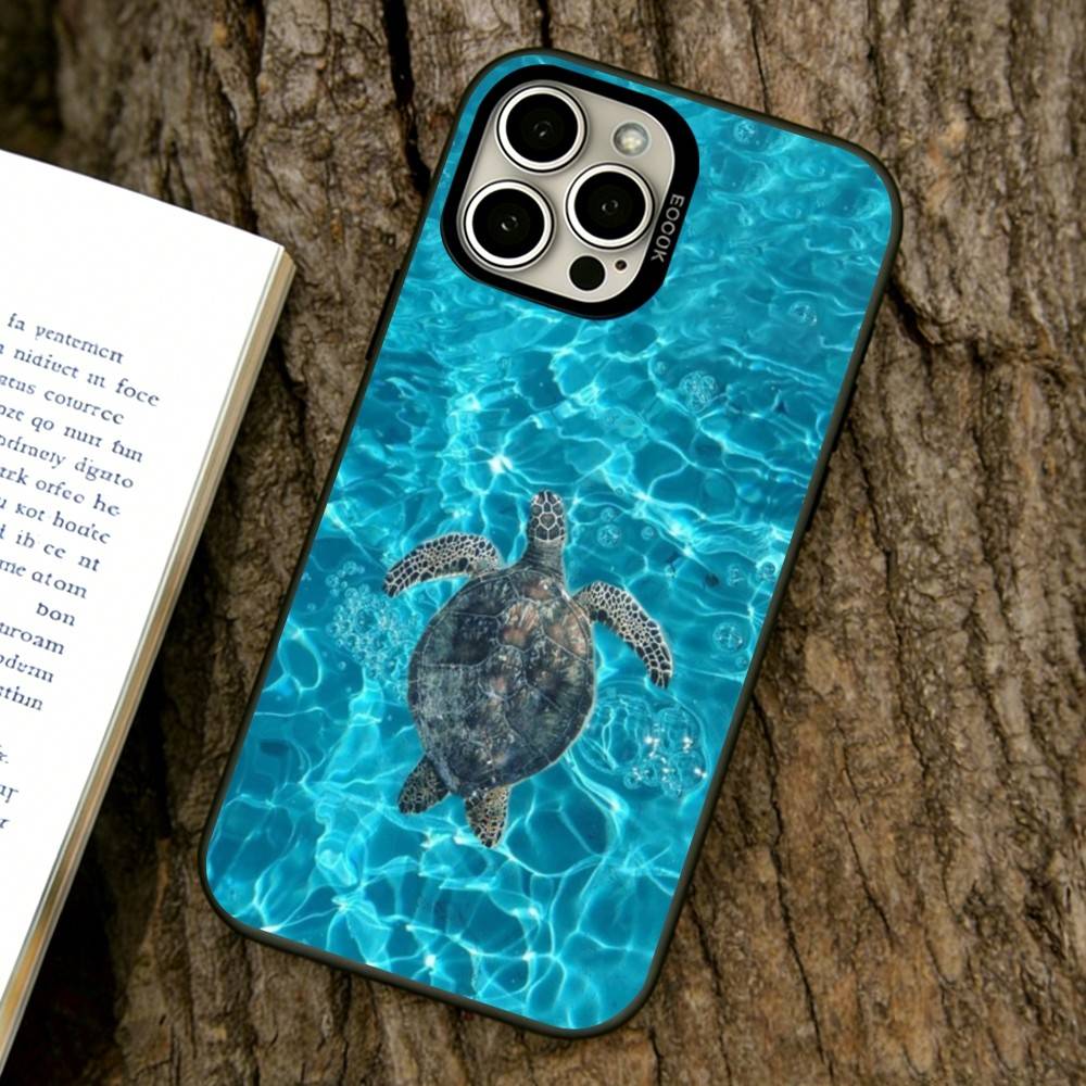 Sea Animals Phone Case For iPhone 17,16,15,14,13,12,11 Plus,Pro Max,XS,Colored Silver Plated Inside Cover