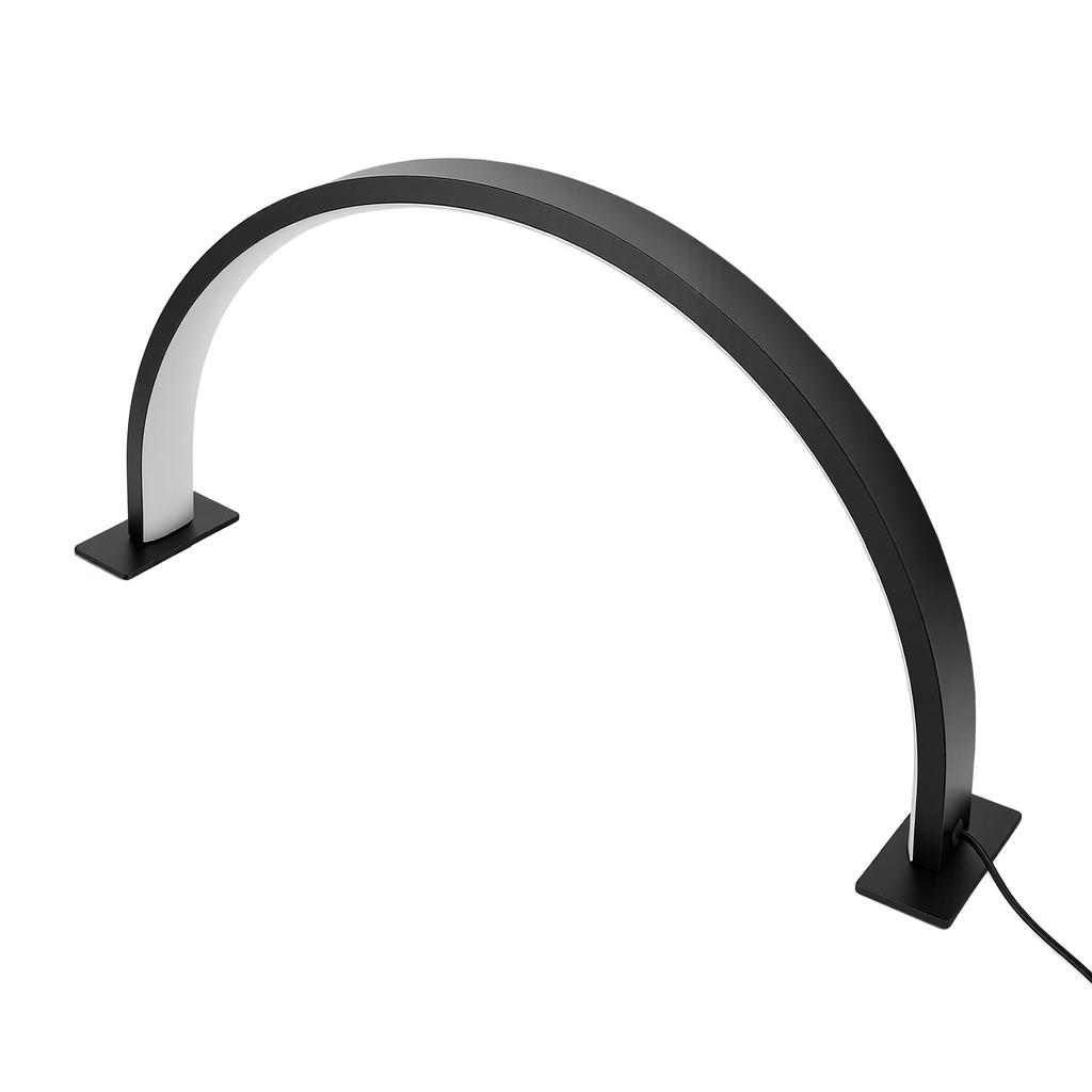 Half Moon Nail Desk Lamp 3 Colors Dimming Eye Care Aluminum Alloy PVC USB Half Moon Table Lamp for Nail Art Salon Home