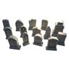 Cemetery Marker Set 14 Count Gray Grave Markers with Layered Texture for Mini Layout Display, Paintable Display Decor and Collector Styling