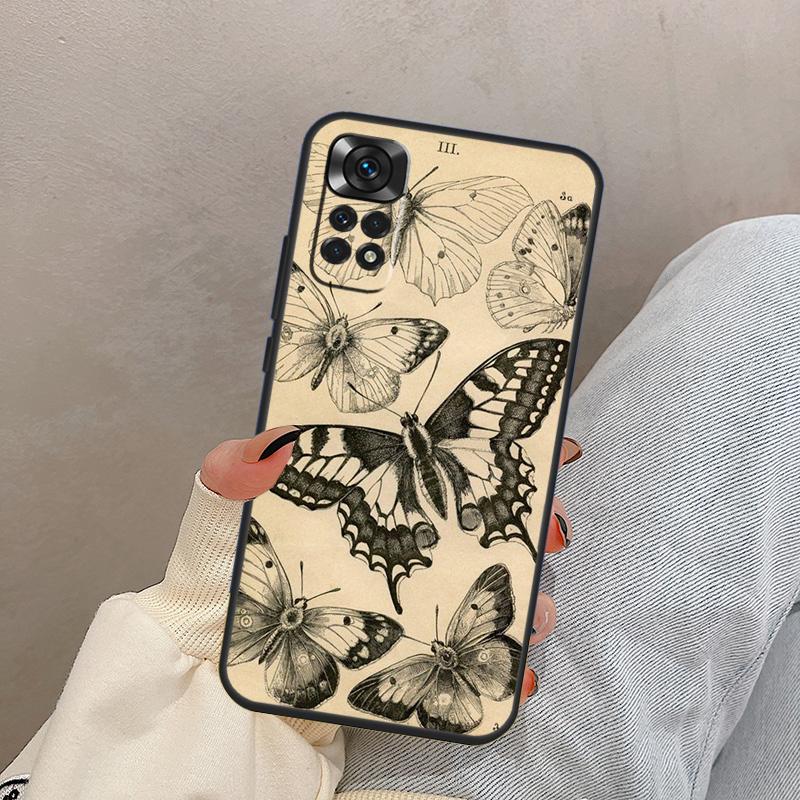 Butterfly Case For Xiaomi Redmi Note 12 11 8 9 10 Pro 11S 10S 9S Redmi 12C 10C 9A 9C 9T Back Cover