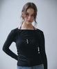 Bember Button-Detail Bustier Layered T-Shirt_Black