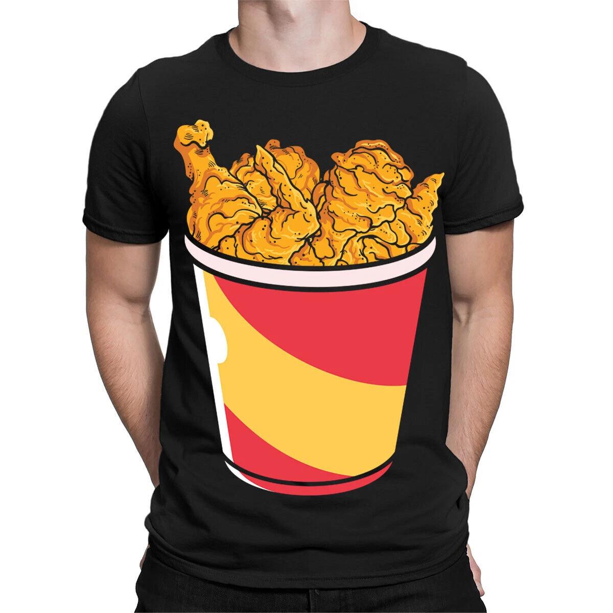 Fried Chicken Bucket Funny Food Lover Gift Foodie Mens Womens T-Shirts Top#TA-31 S