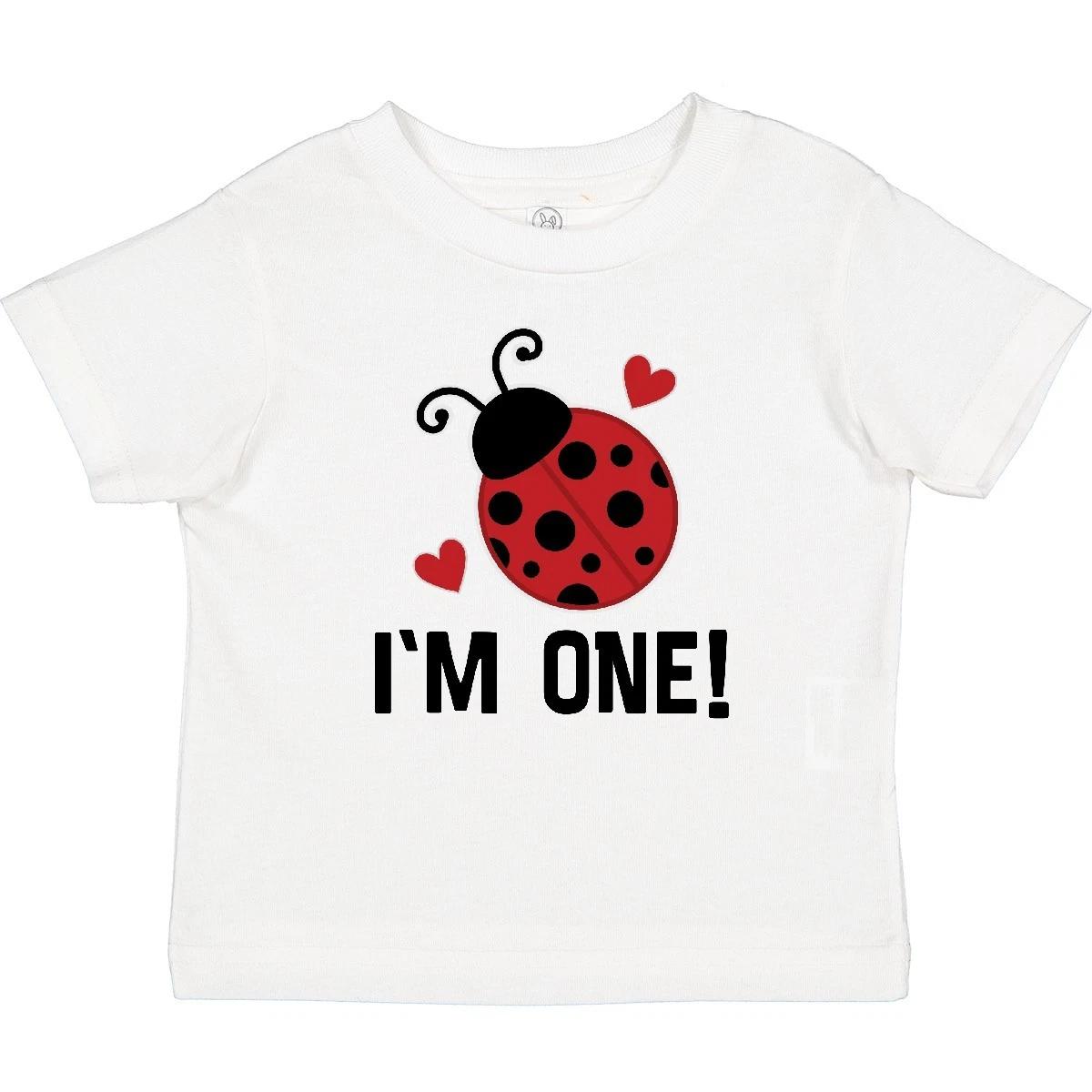 

Inktastic 1st Birthday Ladybug 1 Year Old Baby kids boys T-Shirt Childs Im Party Outfit 130