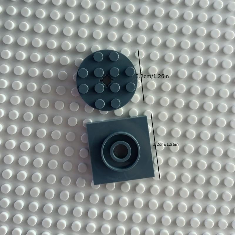 10 buc/5 seturi Blocuri de construcție pentru scenă MOC compatibile cu particule mici Blocuri de construcție cu plăci rotunde 4X4 Accesorii pentru conectori pentru asamblarea bazei turnantă