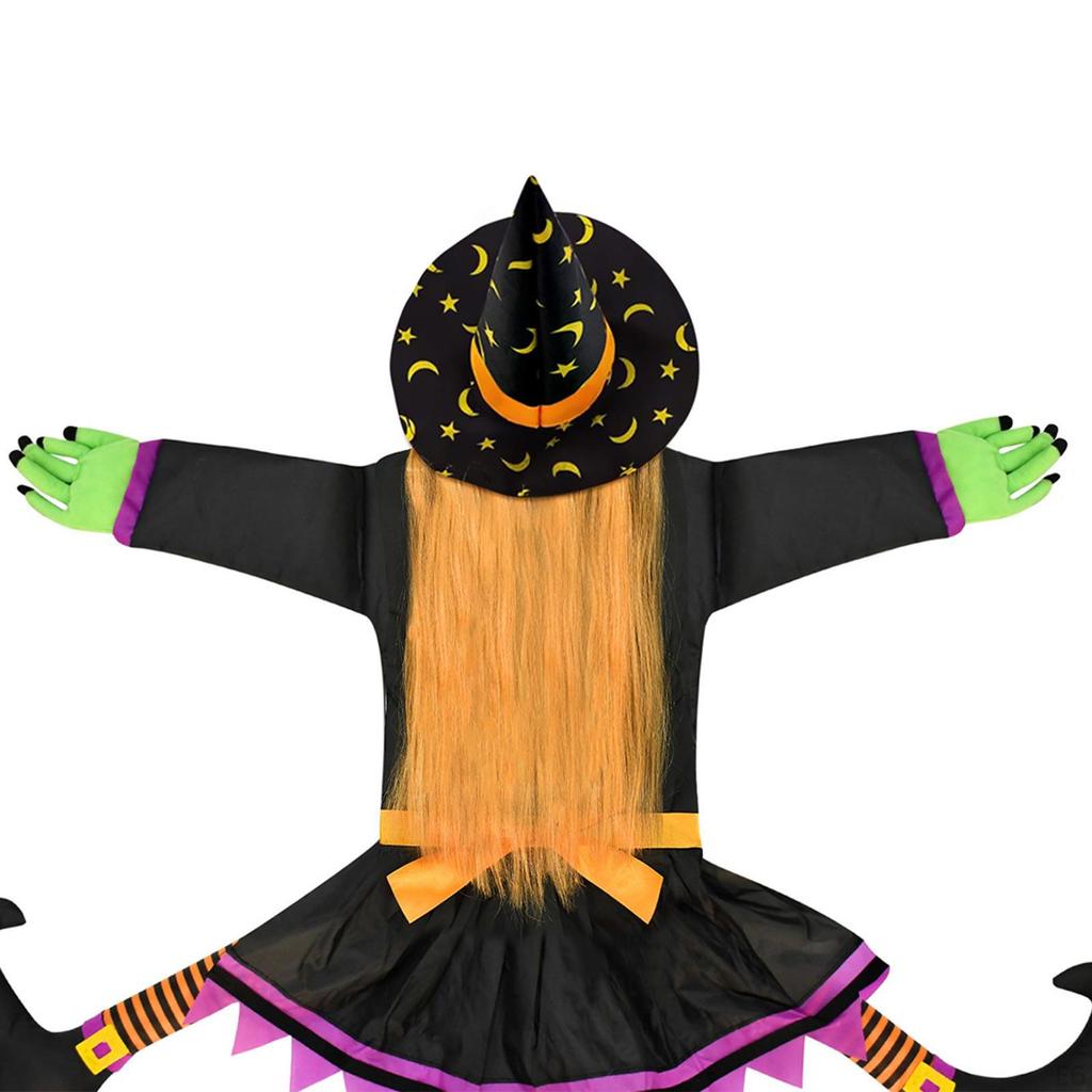 Lighted Crashing Witch Into Tree Halloween Flying for Patio