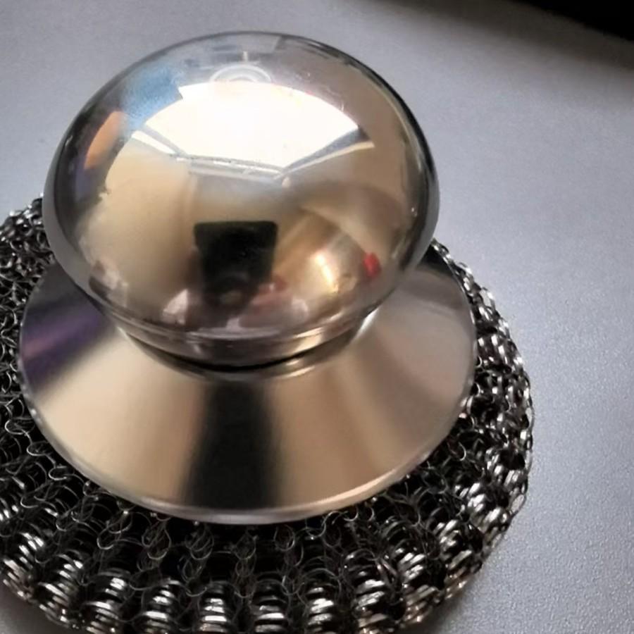 Stainless Steel Pot Brush - Non-Damaging Multi-functional Stain Remover with Wire Ball