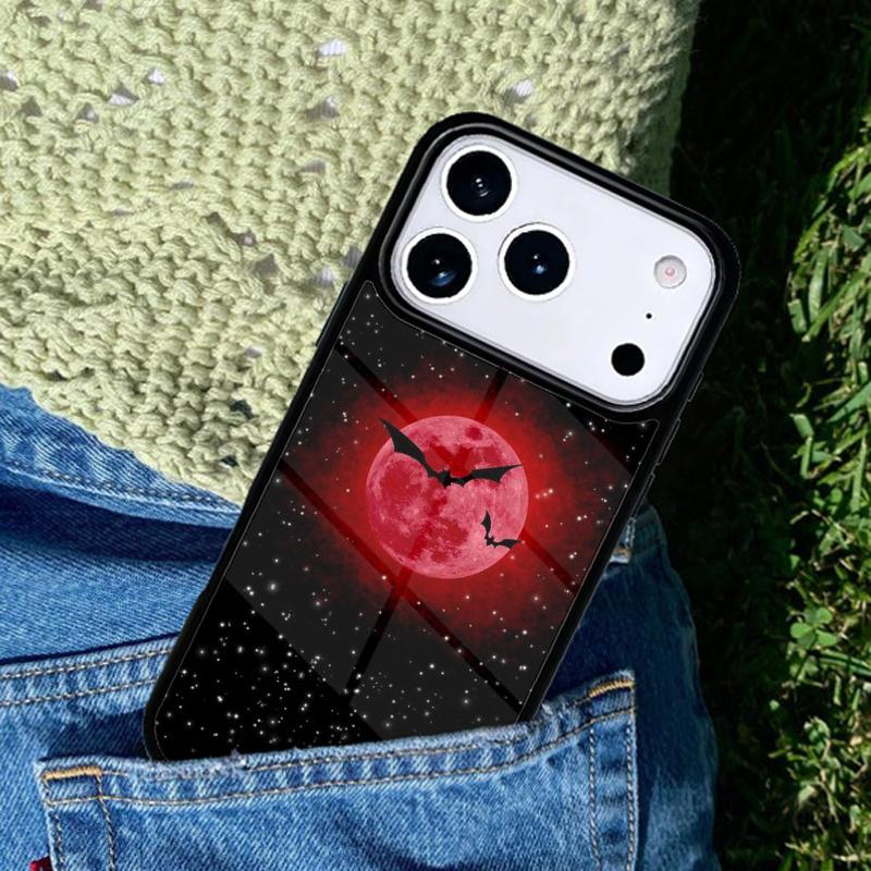 Gothic Horror Bats Full Moon phone case cover Compatible with for IPhone 17air 16e 15 14 13 12 11Pro Max 17 Air