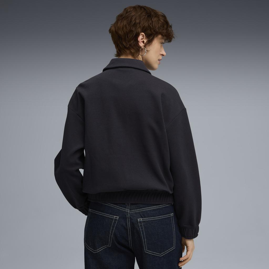 Puma T7 Comfortable Versatile Sports Casual Jacket Color Block Short Double Zipper Women Jacket Black 633960-01