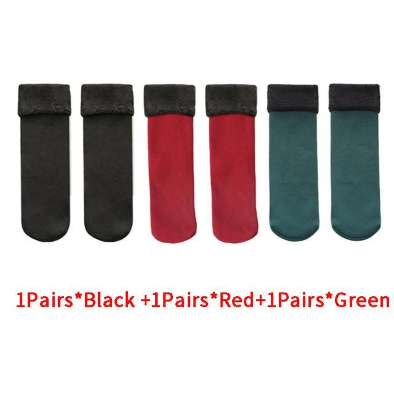 1 o 3 Paia Calzini Termici Invernali Unisex Caldi Spessi Lana Cashmere Neve Calzino Senza Cuciture Velluto Morbido Stivali Pavimento Calzini per Dormire