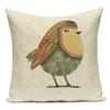 Country Style Cushions Cover Bird Feather Throw Pillow Case Home Decorative Sofa Bed Car Polyester Pillow Cover
