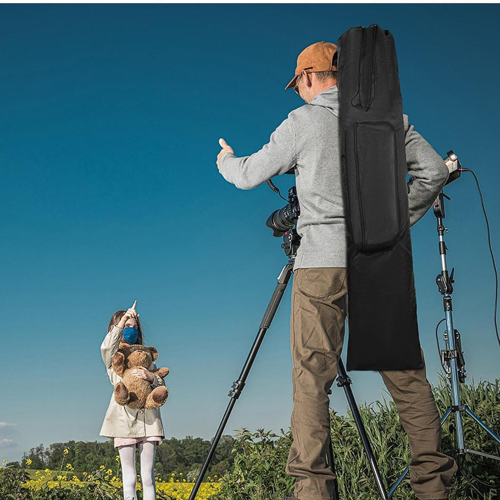 

Tripod Carrying Case Heavy Duty Handle Portable with Shoulder Strap Storage Bag for Mic Stand Travel