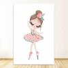 Liten Prinsesse Ballerina Lerret Plakat Rosa Svanetrykk Maleri Barnerom Veggkunst Plakater Ballettjente Bilde Babyrom Dekor