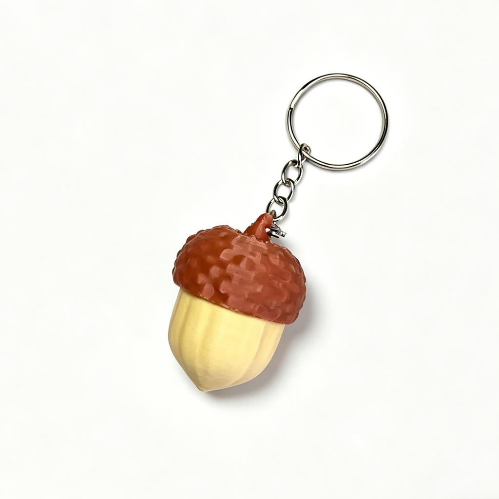 3D Printed Acorn Pop Fidget Clicker Keychain Mechanical Keyboard Sound Stress Relief Sensory Toy for Anxiety Relief Charm Gift