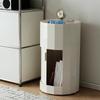Modern Minimalist Multi-Function Bedside Cabinet, Vintage Mobile Side Table, Large Capacity Storage Box, Snack Organizer