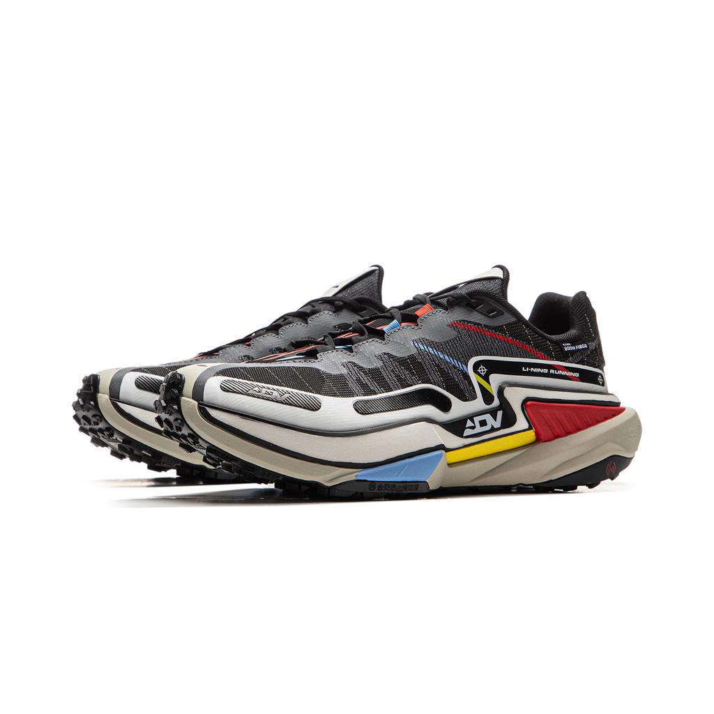 Li Ning Lu 2 Ctrl Comfortable Versatile Non-Slip Durable Low-Top Trail Running Shoes Men sneaker Black ARNV011-2