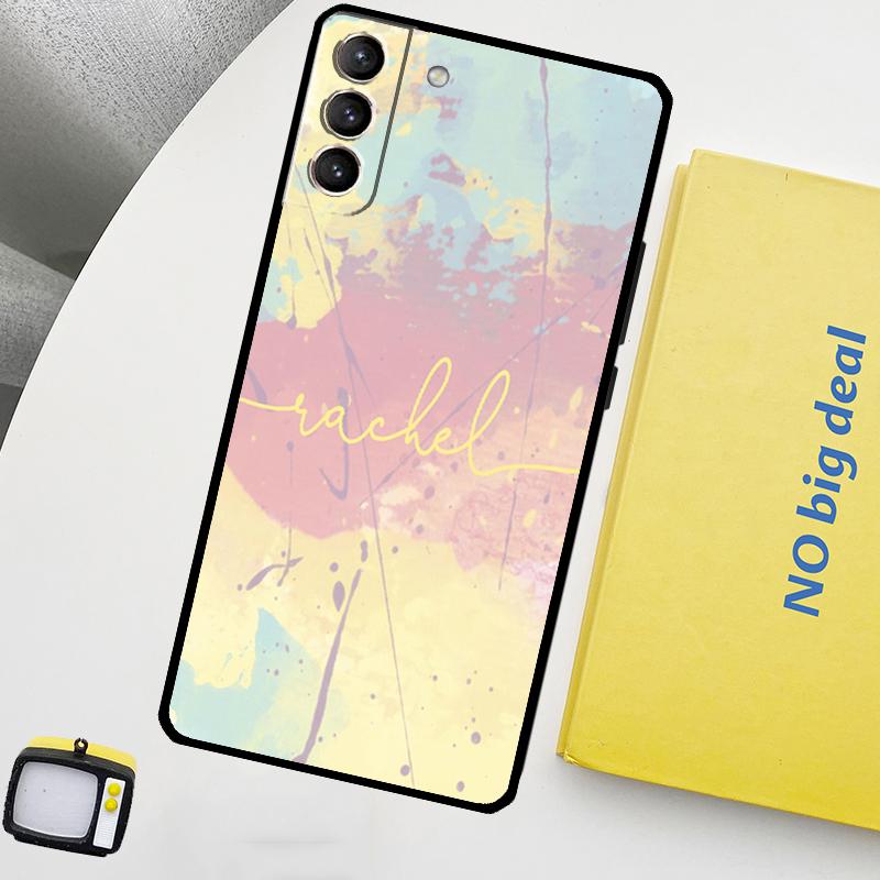 

Персонализированный именной wotercolour rainbow чехол для Samsung Galaxy S22 S23 Ultra Note 20 10 Plus S9 S10 S20 S21 S23 FE чехол для телефона Galaxy S23Ultra