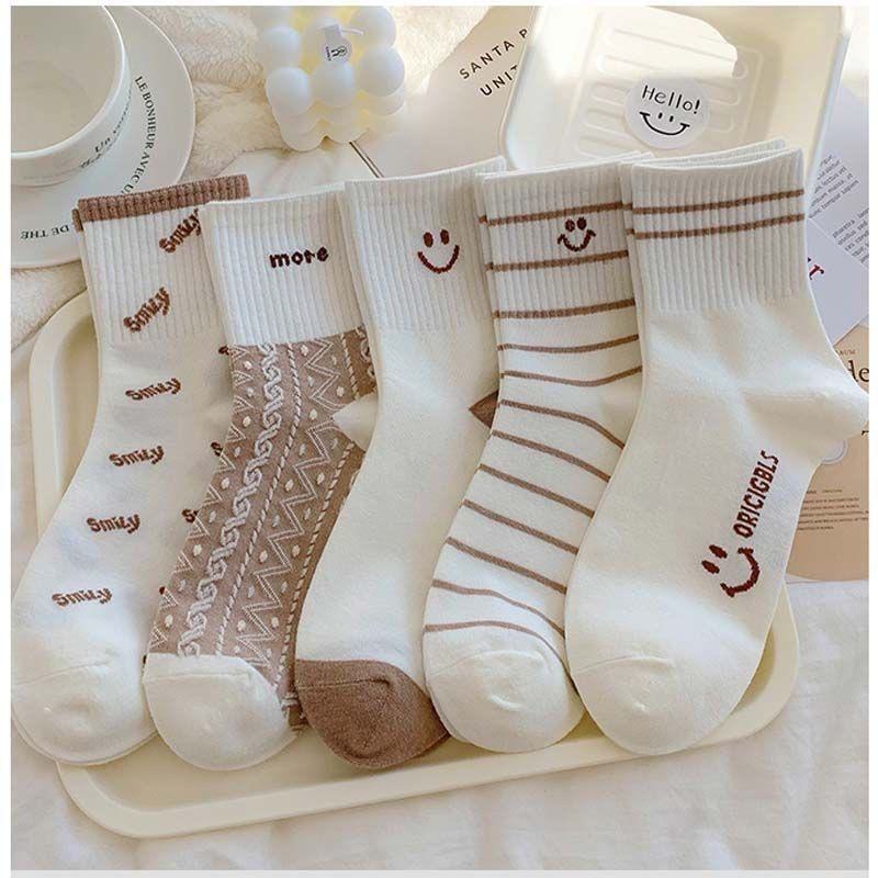 Women's Mid-Tube Socks for Autumn/Winter - Trendy Japanese Style, Cute & Versatile Long Socks. Free Shipping for One Pair.