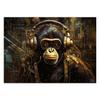 Wallpaper Chimpanzee with Headphones