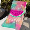 Hello Summer Watermelon-Print Towel Quick Drying Beach Towels Are Suitable For Swimming Pools Camping Yoga And The Gym