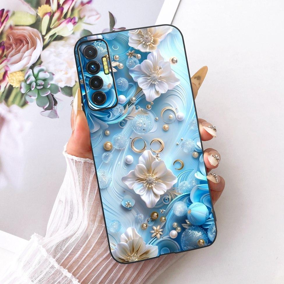 Casing For Tecno Camon 17P Cover Silicone Cute Cat Luxury Fashion Funny Painted Phone Case For Techno Camon 17P CG7 CG7n