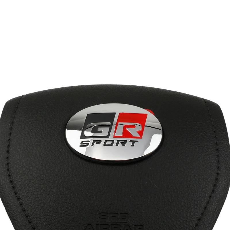 OELK1 Car Steering Wheel GR Sport Logo Cover Emblem Badge Decals Sticker For Toyota Supra Yaris 86 Prius RAV4 C-HR NOAH Corolla Camry