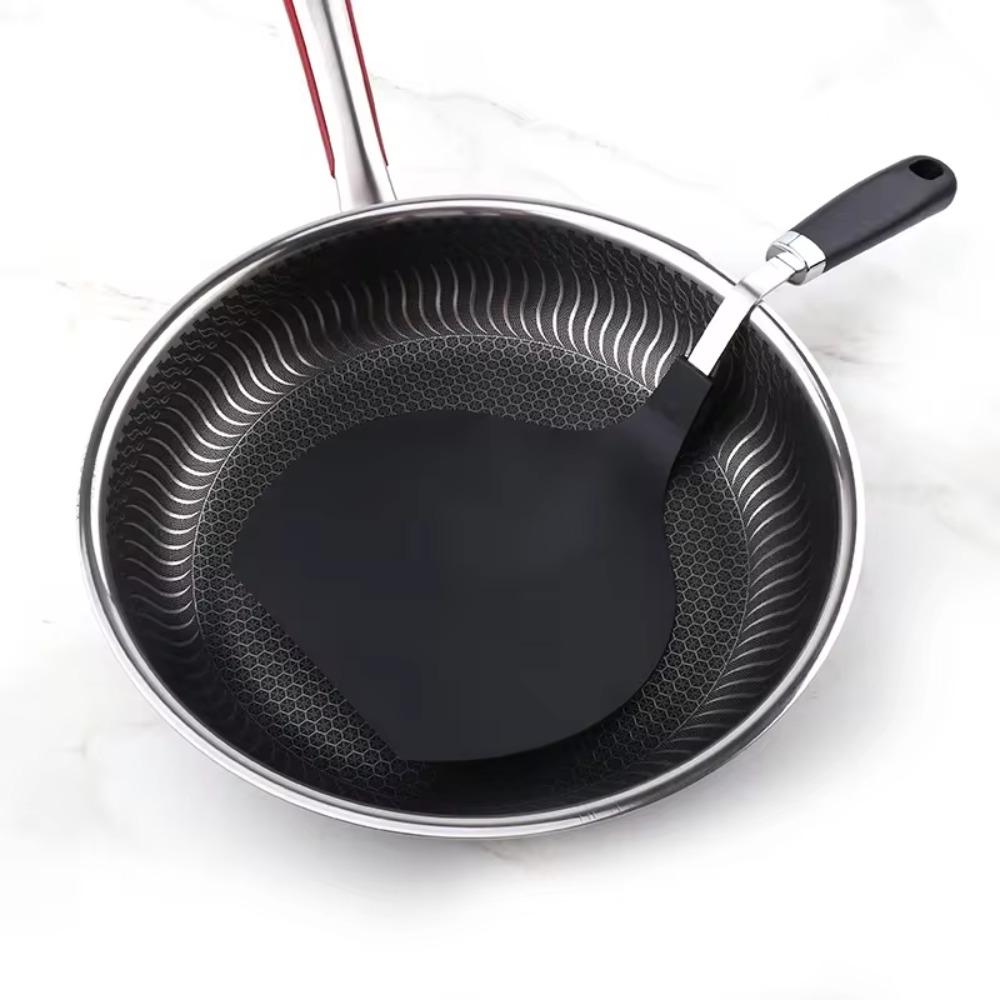 Semicircular Head Pancake Spatula Anti-scalding Handle Pancake Shovel Pizza Turner  Egg