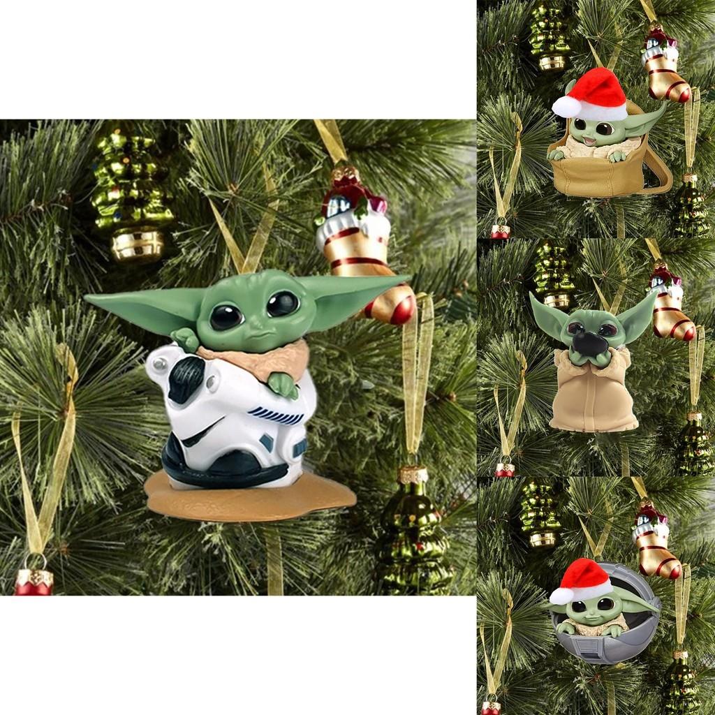 Baby Adorable Cartoon Yoda Santa Holiday Decoration Perfect For Trees Christmas