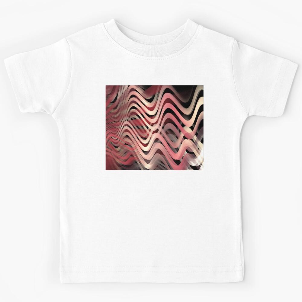 Pink Burgundy Waves Kids T-Shirt 170