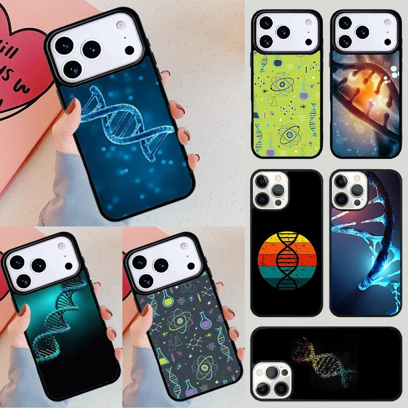 Retro DNA Science Illustration soft Phone Case For iPhone 17 Air 14 15 13 12 Max Cover For Apple 16e 11 Pro Max Plus Coque