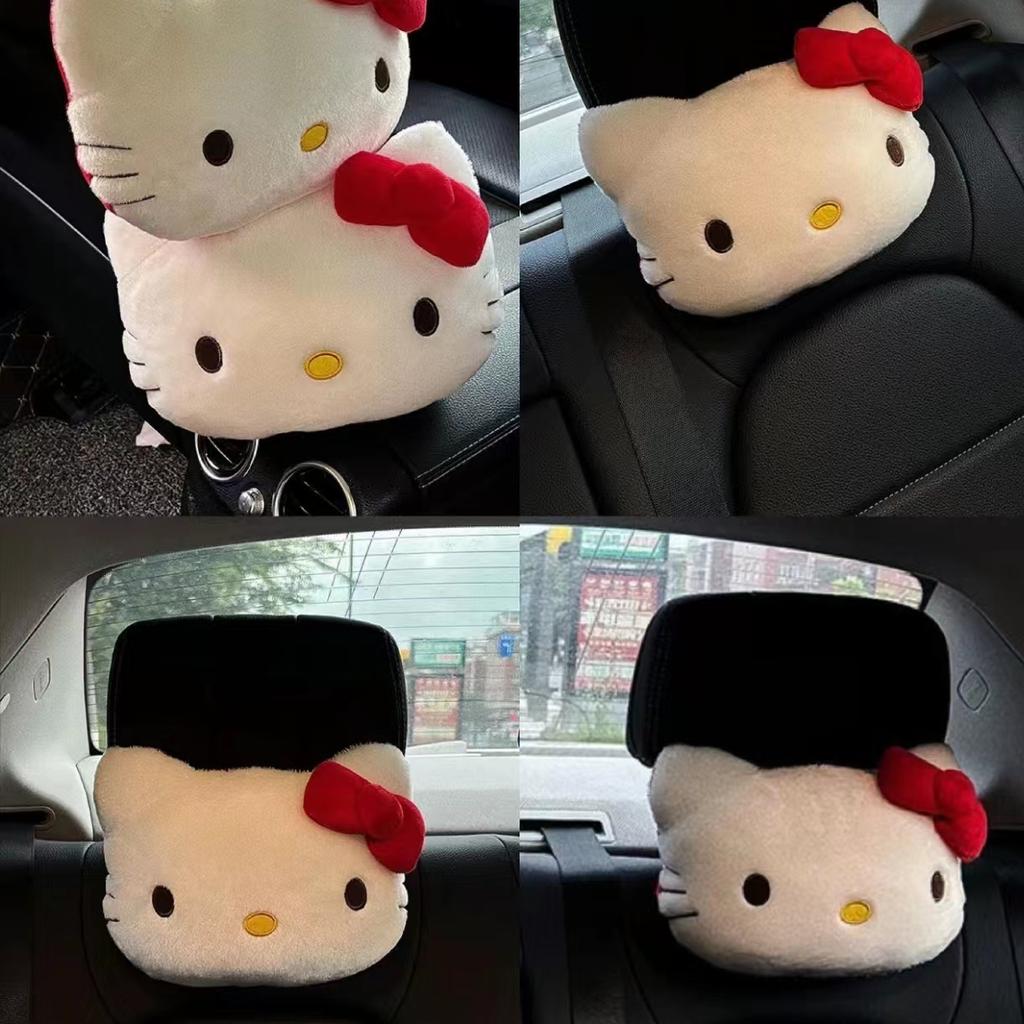 Hello Kitty Car Headrest Plush Love Neck Pillow Heart-Shaped Plush Style for Your Car Seat Car Accessories