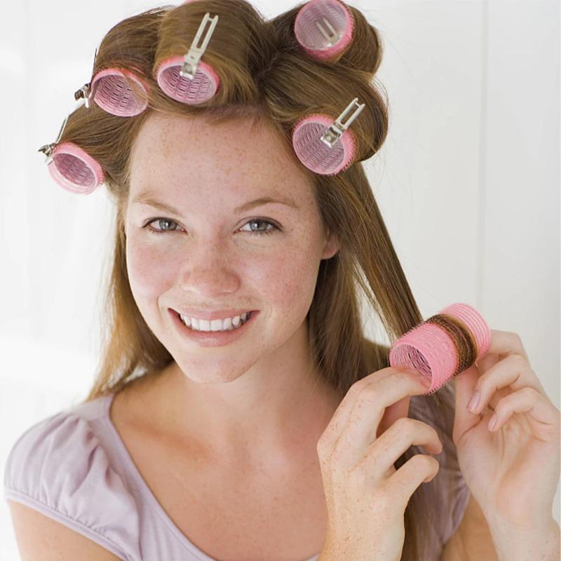 1/3/6Pcs Plastic Hair Rollers Hairdressing Self-adhesive Bangs Roll Home Use DIY Magic Hair Styling Roller Curlers Beauty Tools