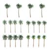 20Pcs Architectural Sandbox Decors Plastic Coconuts Palms Tree Miniature Figurine Scenery Landscape Design Accessories