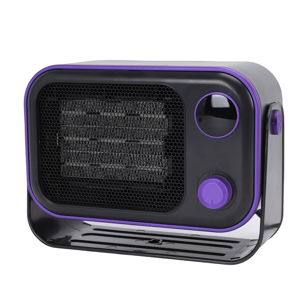 Desktop Heater Quiet Quick Heating   Ceramic Heater with 2 Speed Setting Tip Over Overheating Prevention for Indoor 1200W