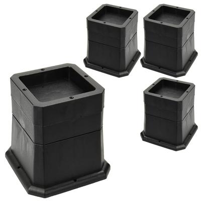 Furniture Extension Legs, 3-Level Adjustment, 7cm/9.5cm/12cm, Space-Saving, Durable, Heightening Platform for Tables and Beds