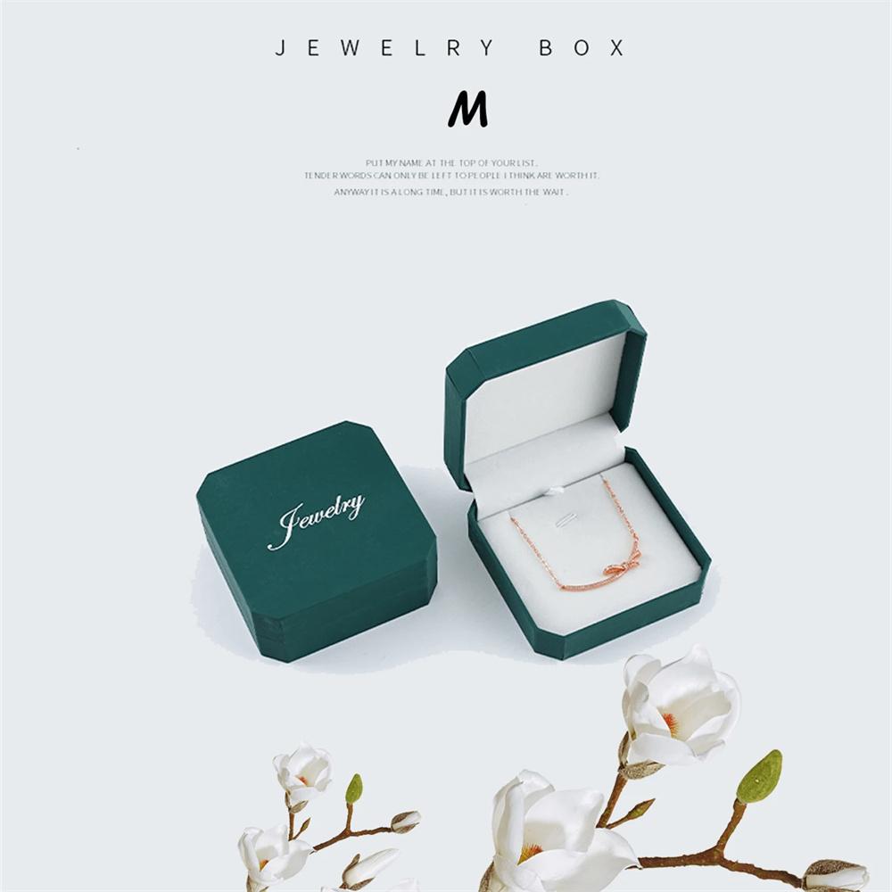 1/4pc Jewelry Trinket Box With Bag For Necklace Earrings Ring Bracelet High-end Gift Packaging Case Set Birthday Wedding Decor