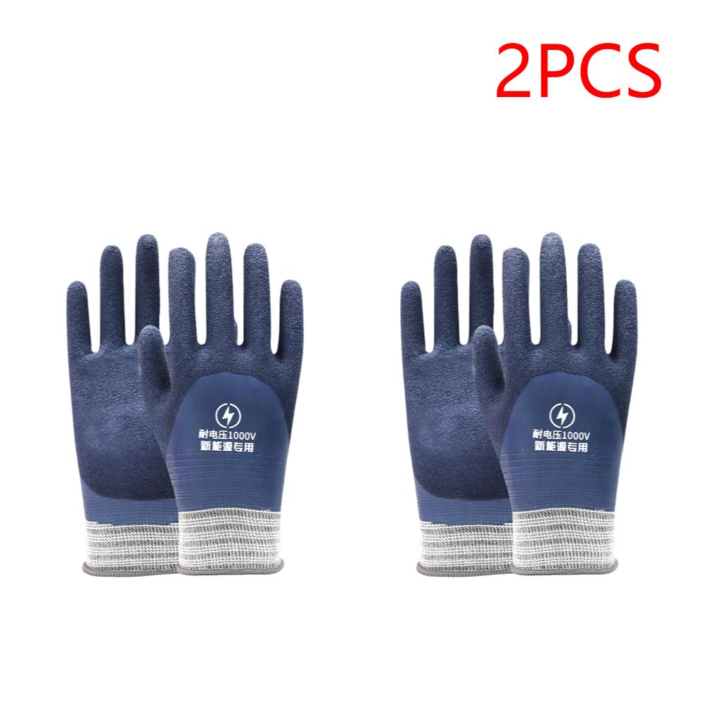 1/2/5Pcs Voltage Resistant Electrician Gloves 1000V Rubber Work Gloves Electrical Insulated Gloves Electricians Prevent Shock
