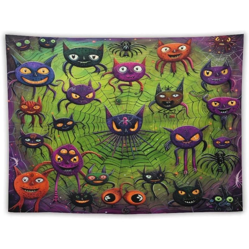 

Spooky Halloween Tapestry Perfect for Festive Creepy Unique Home Decor with Quirky Charm and Fun Vibes 74x94cm(29x37in)