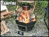 Captain Stag UG-50 CS Black Label BBQ Stove, Fire Pit, and Dutch Oven, 3-in-1, Hexa Stainless Steel Fire Grill with Bag