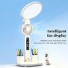 Night Light LED Clock Table Lamp USB Chargeable Dimmable Desk Lamp Plug In LED Fan Light Foldable Eye Protection  Clearance
