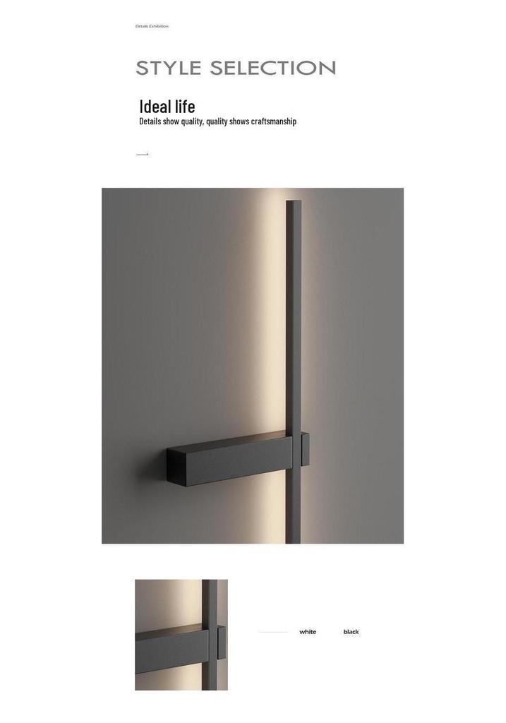 Minimalist LED Wall Lamp: Linear Strip Design for Bedroom or Living Room
