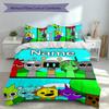 3pcs Custom Name Sprunki themed Bedding Set,Includes 1 Duvet Cover and 2 Pillowcases,All-season Bedroom Decor
