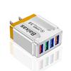 Colorful 4-USB 3A Travel Charger for Phone & Tablet: Multi-Standard (EU/US/UK)